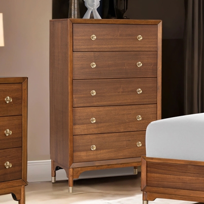 Furniture Of America Hepburne Mid-Century Modern Walnut Chest Model FM74000WN-C