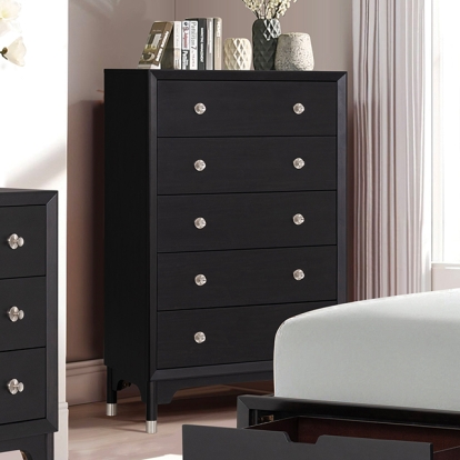 Furniture Of America Torrance Mid-Century Modern Black Chest Model FM74002BK-C