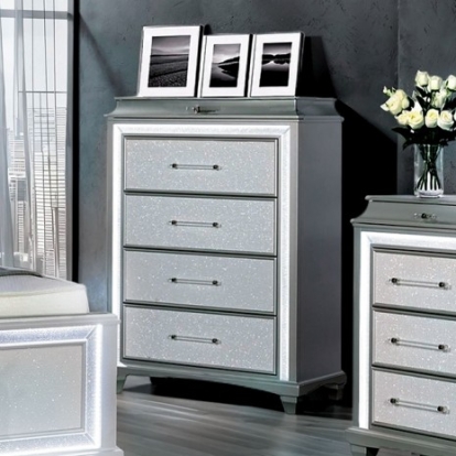 Furniture Of America Galea Glam Poplar Gray Chest | FM74006SV-C