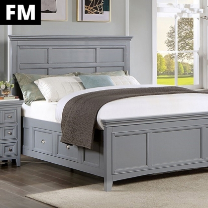 Furniture Of America Castlile Transitional Gray Bed Model FM7413GY-Full Bed