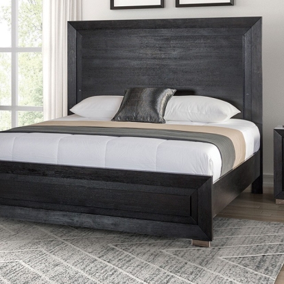 Furniture Of America Ashbourne Contemporary Black Bed Model FM7415BK-Queen Bed