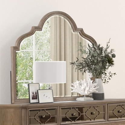 Furniture Of America Lyris Transitional Rustic Oak Mirror Model FM7417AK-M
