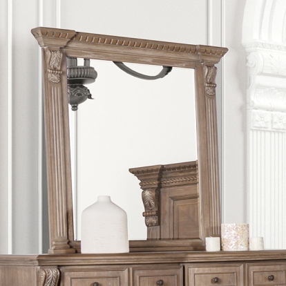 Furniture Of America Seven Oaks Transitional Weathered Oak Mirror Model FM7418AK-M