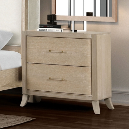 Furniture Of America Candra Transitional Natural Oak Nightstand Model FM7424AK-N