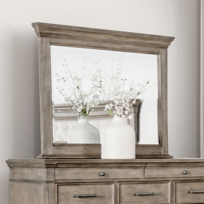 Furniture Of America Philomath Transitional Aged Oak Mirror Model FM7430BR-M