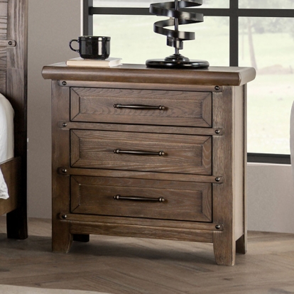 Furniture Of America Merthyr Transitional Brown Night Stand Model FM7431BR-N