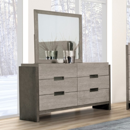 Furniture Of America Gristalt Contemporary Stone Gray Dresser (W- Felt Line, No Jewelry Tray) Model FM7597GY-D
