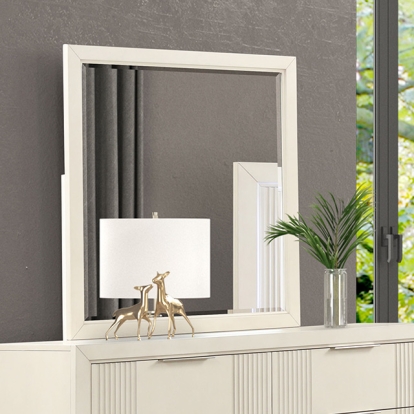 Furniture Of America Isadore Transitional Antique White Mirror Model FM7700WH-M