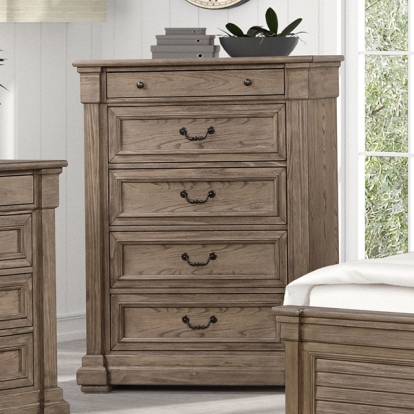 Furniture Of America Sheringham Transitional Weathered Gray Chest Model FM7701BR-C