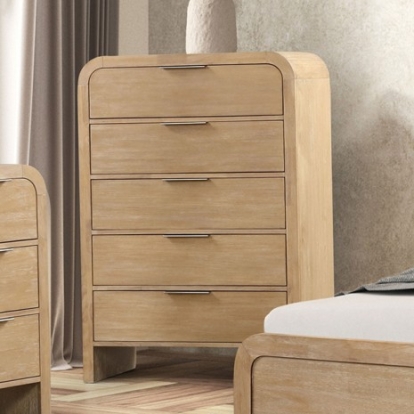 Furniture Of America Handforth Transitional Engineered Wood, Mango Wood Veneer, Solid Rubberwood Natural Chest | FM7705NT-C