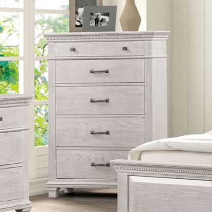 Furniture Of America Swanley Transitional Elm Veneer, Engineered Wood, Metal, Solid Wood Weathered Gray Chest | FM7707GY-C