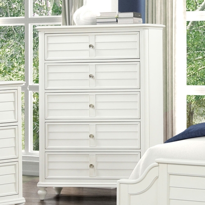 Furniture Of America Whitehaven Transitional-Coastal Antique White Chest Model FM7708WH-C