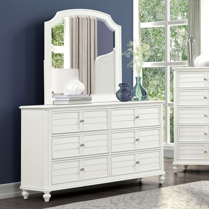 Furniture Of America Whitehaven Transitional-Coastal Antique White Dresser Model FM7708WH-D