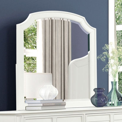 Furniture Of America Whitehaven Transitional-Coastal Antique White Mirror Model FM7708WH-M