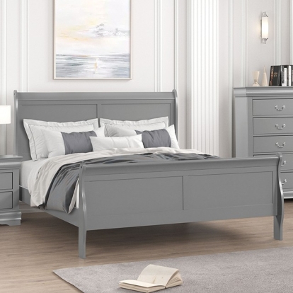 Furniture Of America Louis Philippe Transitional Gray Bed Model FM7866GY-Twin Bed