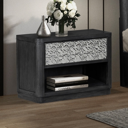 Furniture Of America Sterling West Modern Contemporary Ash Gray 1-Drawer Nightstand Model FM79001ES-N1