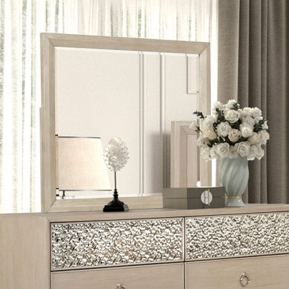 Furniture Of America Bashford Modern Contemporary Natural Oak Mirror Model FM79008NT-M