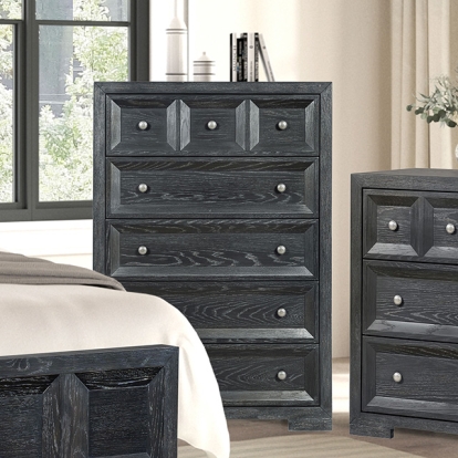 Furniture Of America Hatton Cross Modern Classic Weathered Black Chest Model FM79011BK-C