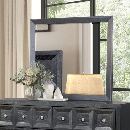 Furniture Of America Hatton Cross Modern Classic Weathered Black Mirror Model FM79011BK-M