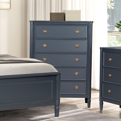 Furniture Of America Altamira Modern French Malta Blue Chest Model FM79012BL-C