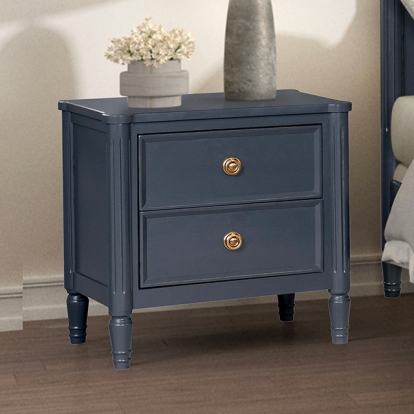 Furniture Of America Altamira Modern French Malta Blue Nightstand Model FM79012BL-N