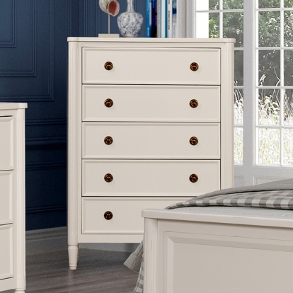Furniture Of America Altamira Modern French White Chest Model FM79012WH-C
