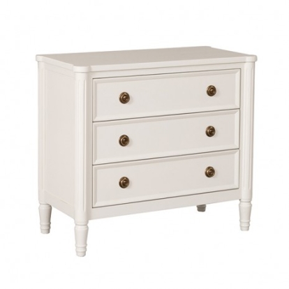 Furniture Of America Altamira Modern French Solid Rubberwood White Oversized Nightstand | FM79012WH-N2