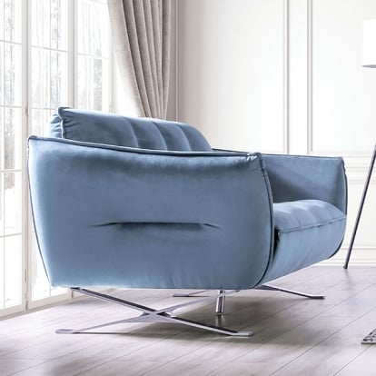 Furniture Of America Civellutino Contemporary Light Blue Loveseat Model FM90004-LV-PK