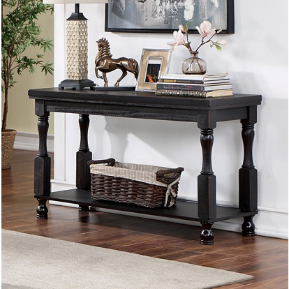 Furniture Of America Calandra Rustic Antique Black Sofa Table Model FOA4908BK-S
