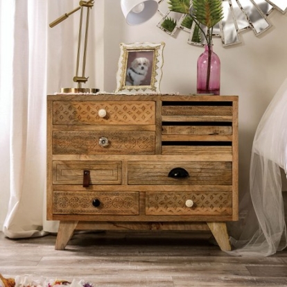 Furniture Of America Blanchefleur Rustic Solid Wood Weathered Light Natural Tone Chest | FOA51009