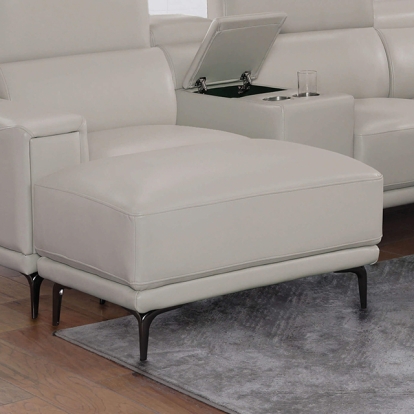 Furniture Of America Brekstad Contemporary Light Gray Ottoman Model FOA6476LG-OT