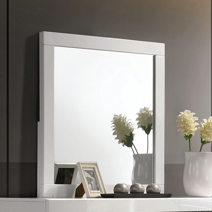 Furniture Of America Magdeburg Contemporary White Mirror Model FOA7038WH-M