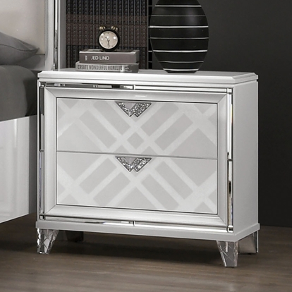 Furniture Of America Emmeline Contemporary White Night Stand Model FOA7147WH-N