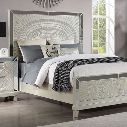 Furniture Of America Valletta Glam Champagne Bed Model FOA7157-E.King Bed