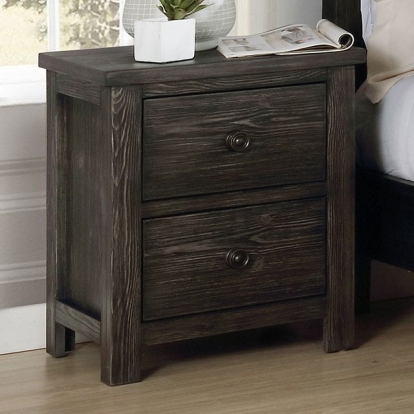 Furniture Of America Regensburg Rustic Dark Gray Night Stand Model FOA7169N