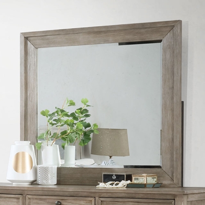 Furniture Of America Anneke Transitional Wire-Brushed Warm Gray Mirror Model FOA7173M