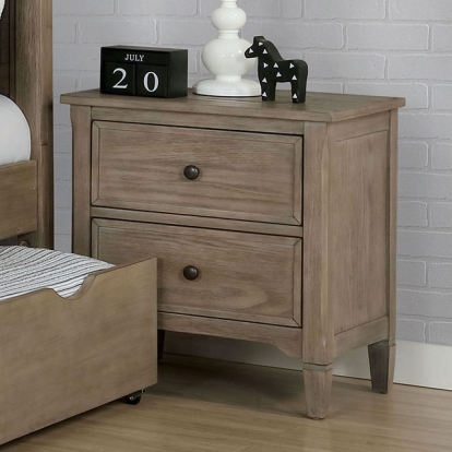 Furniture Of America Vevey Transitional Wire-Brushed Warm Gray Night Stand Model FOA7175N