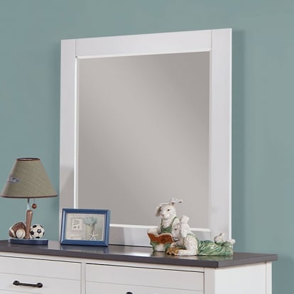 Furniture Of America Priam Contemporary White/Gray Mirror Model CM7467WH-M