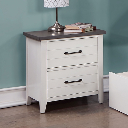 Furniture Of America Priam Contemporary White-Gray Night Stand Model CM7467WH-N