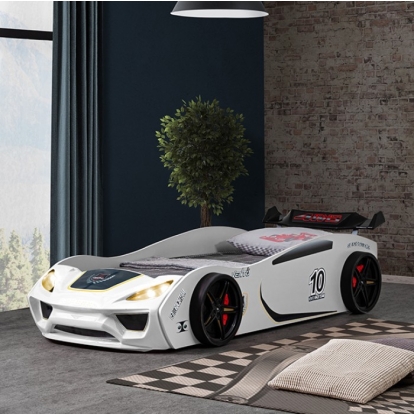 Furniture Of America Pacefinder Novelty White Car Bed Model FOA7731WH-BED