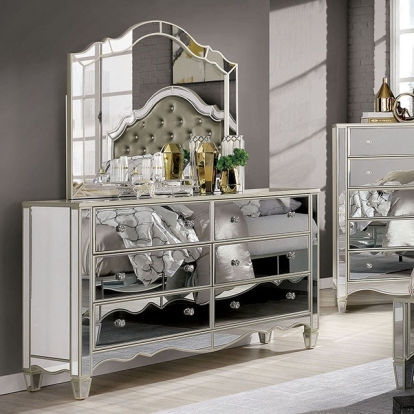 Furniture Of America Eliora Glam Silver Dresser Model FOA7890D