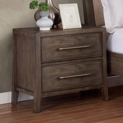 Furniture Of America Tawana Transitional Solid Wood, Wood Veneer, Others Warm Gray Night Stand | FOA7918N