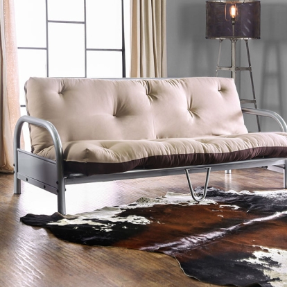 Furniture Of America Aksel Contemporary Khaki/Brown Futon Mattress Model FP-2417BB