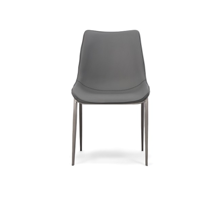 Modrest Frasier Modern Grey Eco-Leather Dining Chair (Set of 2) Grey Dining Chair 77701Z VGHR3505-GRY