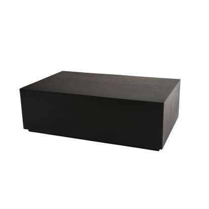 Modrest Fresno Modern Black Concrete Coffee Table Black Coffee Table 81856 VGGR-689980-BLK