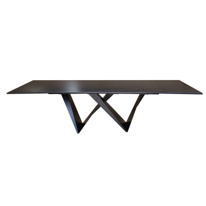 Modrest Fritz Modern Black Extendable Ceramic Dining Table Black Dining Table 78198 VGNSGD8767-BLK-DT
