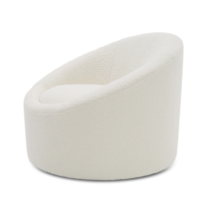 Modrest Frontier Glam White Fabric Accent Chair White Accent Chair 80291 VGOD-ZW-993-WHT-CH