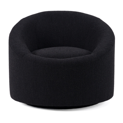 Modrest Frontier Glam Black Fabric Accent Chair Black Accent Chair 82240 VGOD-ZW-993-BLK