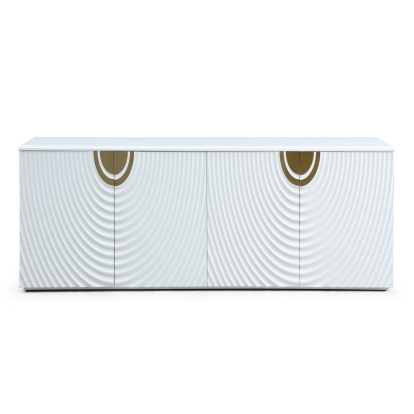 LA Furniture G1869 Sample White + Gold Buffet VGVC-G1869 Contemporary Style by Vig Furnitrue Number 83312 Catch Home Goods