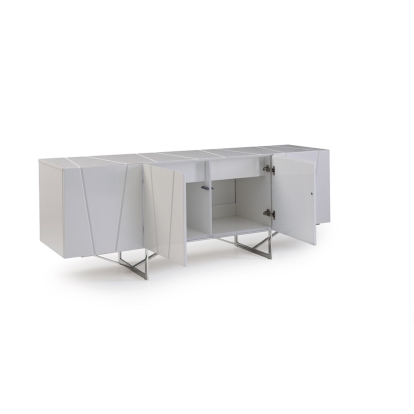 Chrysler Modern White High Gloss Buffet White Buffet 16145 VGVCG8978